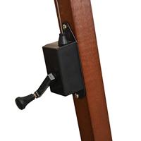 VidaXL Zweefparasol met paal 3x3 m massief vurenhout terracottakleurig - thumbnail