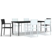 7-delige Tuinset zwart en wit - thumbnail