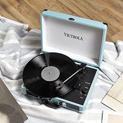 Victrola Suitcase Kofferplatenspeler turquoise