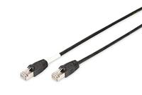 Digitus DK-1644-100/BL-OD RJ45 Netwerkkabel, patchkabel CAT 6 S/FTP 10.00 m Zwart UV-bestendig, Verdraaide paren 1 stuk(s) - thumbnail