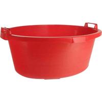 Lockweiler Bak ovaal 55 cm/27 L rood staande handgrepen - thumbnail