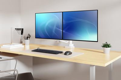Neomounts DS75-450WH2 Monitorarm 17-32" - gasveer - Topfix - 180°-stop