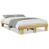 Bedframe zonder matras 120x200 cm massief hout eiken - thumbnail