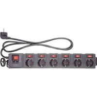 Renkforce RF-3313344 Overspanningsveilige stekkerdoos Zwart Randaarde stekker 1 stuk(s) - thumbnail