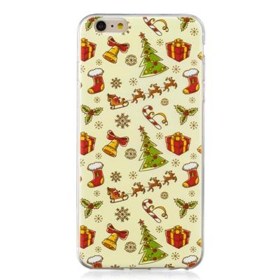 Voor iPhone 6 plus/6s plus kerstcadeau TPU case (Kerst ornamenten)