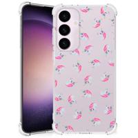 Doorzichtige Silicone Hoesje voor Samsung Galaxy S24 Plus Unicorns - thumbnail