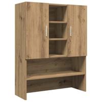 VidaXL Wasmachinekast 70,5x25,5x90 cm artisanaal eikenkleur - thumbnail