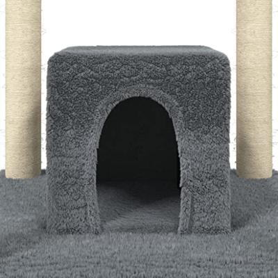 VidaXL Kattenmeubel met sisal krabpalen 174 cm donkergrijs