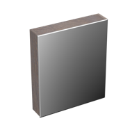 Spiegelkast Forzalaqua Uni 59.5x68.5x12.5 Cm 1 Deur Links Tweezijdig Spiegel Silver Grey - thumbnail