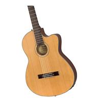 Fender Classic Design CN-140SCE Natural elektrisch-akoestische klassieke gitaar met koffer - thumbnail