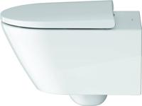 Toilet Duravit D-Neo Wand Rimless Diepspoel 54 cm Durafix Hoogglans Wit - thumbnail