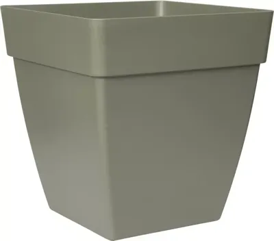 Easyday plantenbak smile curve square 29,6x29,6x31 cm olijfgroen