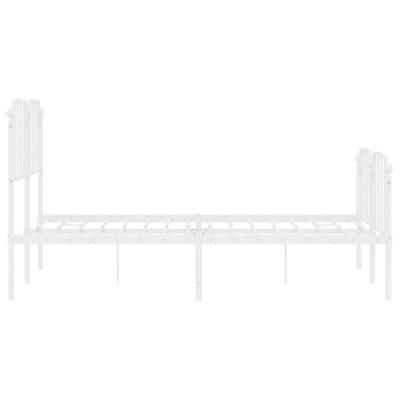 Bedframe met hoofd- en voeteneindemetaal wit 140x200 cm