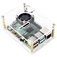 Renkforce RBP-PLC100 SBC-behuizing Geschikt voor serie: Raspberry Pi®, Banana Pi, Rock Pi Incl. actieve koeler Transparant - thumbnail