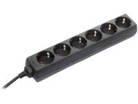 AS Schwabe 11612 Stekkerdoos Zwart Randaarde stekker 1 stuk(s) - thumbnail