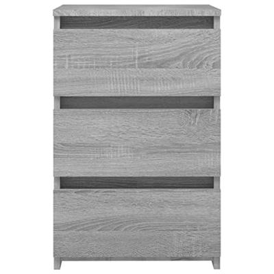 Nachtkastjes 2 st 40x35x62,5 cm bewerkt hout grijs sonoma eiken