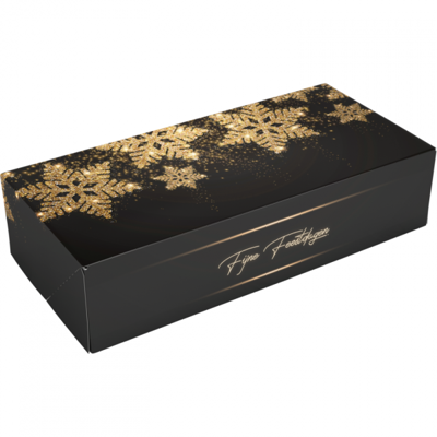 Stoldoos kerst 340x160x80mm zwart Glitter 100 stuks