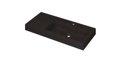 Wastafel INK Momento 1000x450x90 mm Quartz zwart 3421239 Wastafel INK Momento 1000x450x90 mm Quartz zwart 3421239