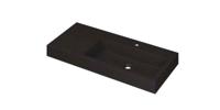 Wastafel INK Momento 1000x450x90 mm Quartz zwart 3421239 - thumbnail