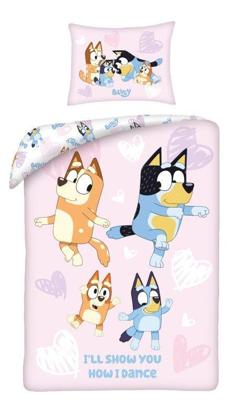 Bluey en Bingo Dekbedovertrek Roze 140 x 200 cm - katoen