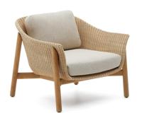 Kave Home Outdoor Fauteuil 'Galea' Teakhout en rattan - thumbnail