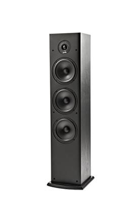 Polk Audio T50 Luidspreker, Zuilluidspreker voor Home Cinema en Muziek, Speaker met 20-150 Watt, Universele Poolklemmen, Ondersteunt Dolby, Staande Speaker, 30 kHz, Diepe Bas, Zwart