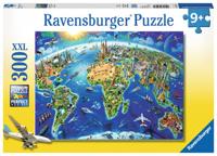 Puzzel Ravensburger Map of the monuments of the world - thumbnail