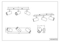 Trio Antieke plafondspotMarley 3-lichts - 802400304 - thumbnail
