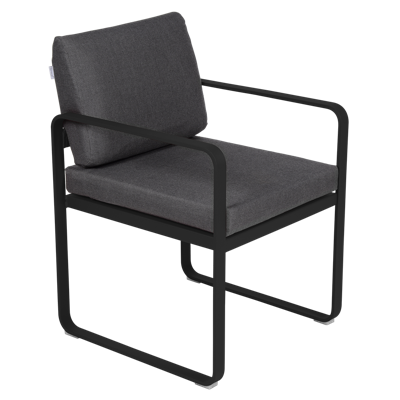 Fermob Bellevie dining armchair tuinstoel Liquorice - Graphite