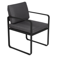 Fermob Bellevie dining armchair tuinstoel Liquorice - Graphite - thumbnail