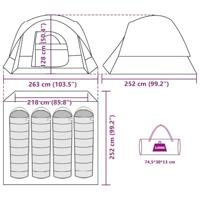 Tent 4-persoons waterdicht groen - thumbnail