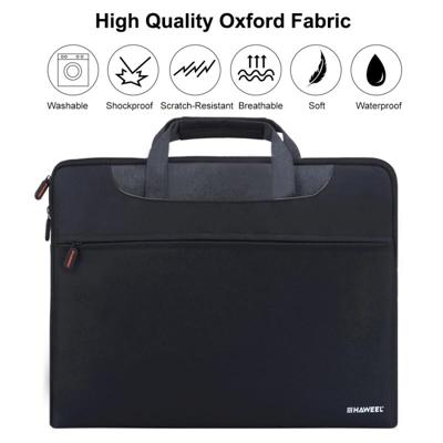 HAWEEL 15.6 inch Laptoptas voor MacBook Samsung Lenovo Sony Dell Chuwi Asus HP (zwart)