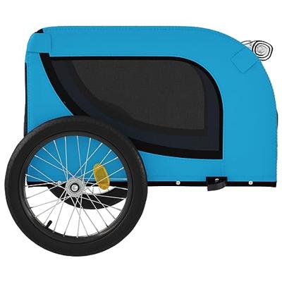 Hondenfietstrailer oxford stof en ijzer blauw en zwart - thumbnail