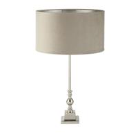 Searchlight Tafellamp chroomWhitby met taupe kap - EU81214TA - thumbnail