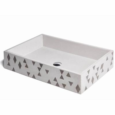 Urbi et Orbi Opzet Wastafel Traccia Beton 70x45x14 cm - Licht Grijs