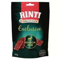 RINTI Singlefleisch Exclusive Snack Hert Puur | Pakket van 6 | 6 x 50 g | Aanvullend diervoeder voor volwassen honden | Uitsluitend hert voor gevoelige honden met allergieën - thumbnail