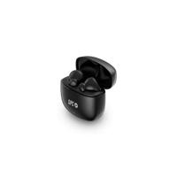 SPC Zion 2 Play – draadloze bluetooth-hoofdtelefoon voor 28-uurs batterij met meerdere ladingen, ultracompact, touch-bediening, handsfree, spraakassistent en USB-C oplaadkoffer, zeer klein, zwart - thumbnail
