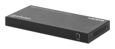 Manhattan 208369 HDMI-splitter Met status-LEDs, Ultra HD-geschikt 3840 x 2160 Pixel Zwart