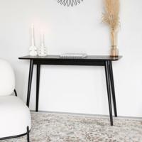 ZILT Sidetable 'Hany' Essenhout Visgraat, 120cm, kleur Zwart - thumbnail