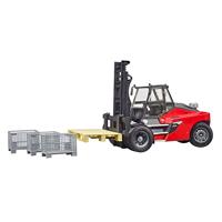 Bruder Linde ht160 heftruck met pallet en 3 boxen - thumbnail
