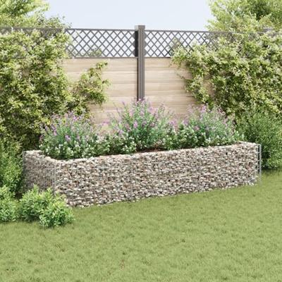 Gabion plantenbak verhoogd 270x90x50 cm staal - thumbnail