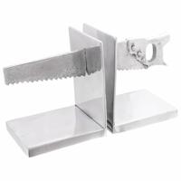 VidaXL Boekensteunen 2 pcs zilver 11 x 14 x 17,5 cm aluminium - thumbnail