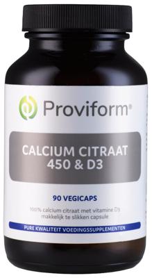 Proviform Calcium citraat 450 & D3 90 Vegetarische capsules