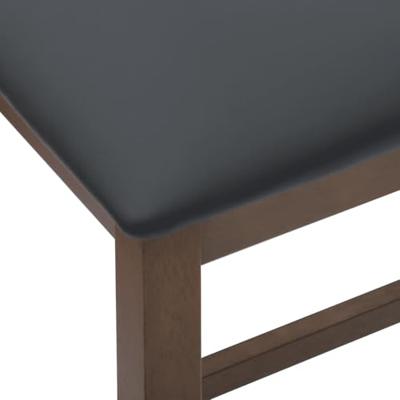 Barstoelen met kussens 2 st massief hout rubber bruin