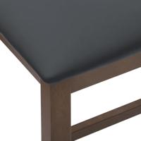 Barstoelen met kussens 2 st massief hout rubber bruin - thumbnail