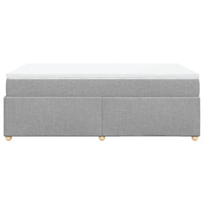 Boxspring met matras stof lichtgrijs 140x190 cm