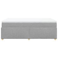 Boxspring met matras stof lichtgrijs 140x190 cm - thumbnail
