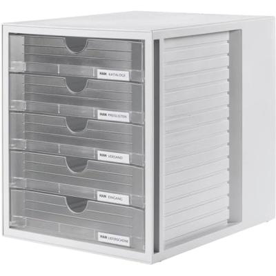 Han ladenblok Systembox met 5 gesloten laden, transparant