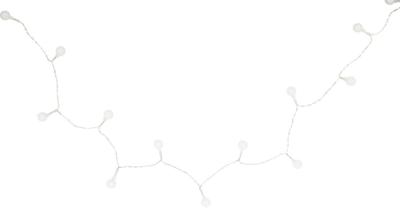 HEMA Lichtsnoer 5.1m met  50 LED lampjes balletjes voor binnen (wit)