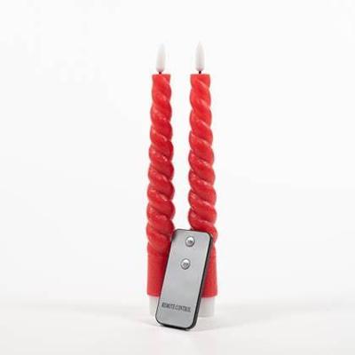 LED Dinerkaars Swirl Wax 2st Rood
